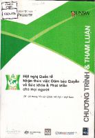 Hội nghi quốc tế Nhận thức việc Đảm bảo Quyền về Sức khoẻ và Phát triển cho mọi người